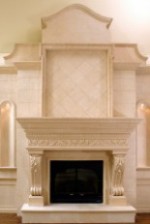 GIULIANA Limestone Fireplace Mantle