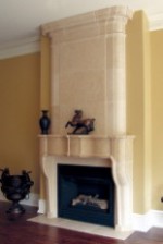 PROVENCE Portuguese Limestone Fireplace Mantel