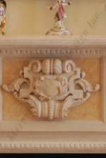 ANGELS Custom marble fireplace mantel