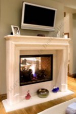 French Provincial Mantel With TV
