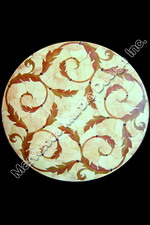 ROMANO waterjet cut  round marble medallion