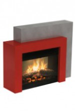 LOFT Cast Limestone Modern Condo Fireplace