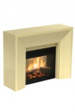 RAZO Cast Limestone Modern Cando Fireplace