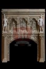 Antique 326 Old European Fireplace Mantel