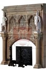Antique 326 Old European Fireplace Mantel