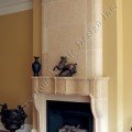 portuguese limestone fireplace