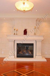 ANTONELLA custom limestone mantel surround