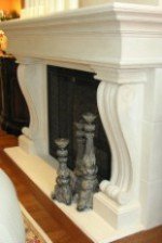 ANTONELLA Custom Limestone Mantel Surround