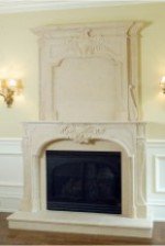 QUEEN French Limestone Mantel