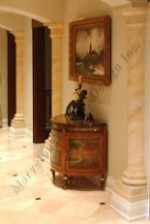 Custom Design Marble Pilaster in Luxury Hall Way