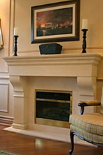 VICHY Limestone Custom Fireplace Mantel
