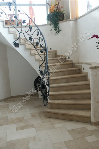 French Limestone Stairs