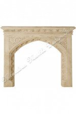 limestone Gothic mantel