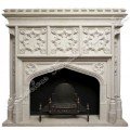travertine fireplace mantel