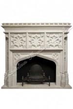 travertine fireplace mantel
