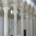 white marble columns