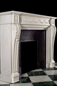 marble french fireplace mantel