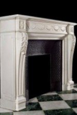 Antique 304  Louis XVI Marble French Fireplace Mantel