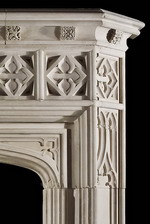 Antique 307 Gothic limestone Fireplace Mantels