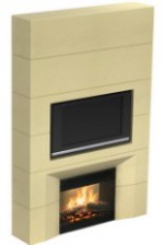 ADELAIDE Limestone Condo Wall Unit Fireplace