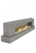 LENKO Cast Limestone Modern Cano Fireplace