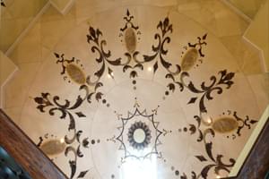 Two Oval Marble Mosaic on Luxury Mansion