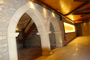 French Limestone Round Stairs