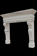 Custom Design French limestone mantel