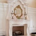 Custom made Limestone mantel