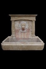 Custom Design Limestone Travertine Wall Fountain