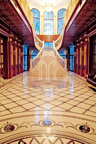 Marble Floor Design for Luxury Mansion