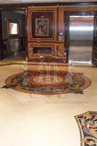 Round Marble Floor Medallion