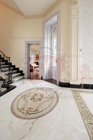 oval marble mosaic
